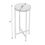 "5245475" Company Nigella 8.5 In. Round Marble With Cross Legs Side Table, Green