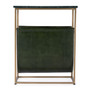 "5450475" Company Edie 17.5 In. W Rectangular Marble & Leather Magazine Side Table, Green