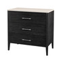 "5750432" Company Mayfair 33 In. W Rectangular 3 Drawer Wood And Marble Chest, Black