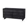 "5766432" Company Halmstad 62 In. W Rectangular 6 Drawer Wood Panel Dresser, Black