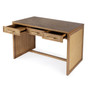 "9754438" Company Mesa 48 In. W Rectangular 3 Drawer Cane/Solid Wood Writing Desk, Natural