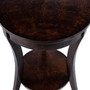 "992446" Company Holdin Round 18"W Side Table, Dark Brown