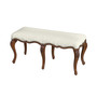 "2902011" Company Michelline Upholstered 42"W Bench, Medium Brown