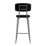 "5378034" Company Saddle Leather Rectangular 26" Counter Stool, Black