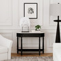 "5517432" Company Danielle Marble 40" One- Drawer Console Table, Black