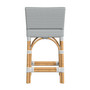 "5585329" Company Serienna Rectangular Rattan Low Back 24.5"Counter Stool, Gray And White