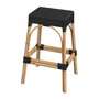 "5604425" Company Robias Rectangular Rattan 30" Bar Stool, Black