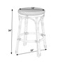 "5648434" Company Tobias Outdoor Rattan And Metal Counter Stool, Black And White