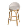 "5649433" Company Tobias Outdoor Rattan And Metal Low Back Counter Stool, Beige And White