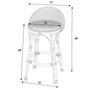 "5649434" Company Tobias Outdoor Rattan And Metal Low Back Counter Stool, Black And White