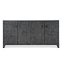 "5668420" Company Bar Harbor Raffia 4 Door 70" Sideboard, Charcoal