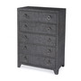 "5707420" Company Bar Harbor 5 Drawer Raffia Dresser, Gray