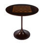 "5717024" Company Francis 30" Round Pedestal Game Table, Dark Brown