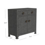 "9151420" Company Chatham 2-Drawer Raffia Cabinet, Charcoal