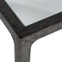 "9153420" Company Chatham Glass And Raffia Square 36" Coffee Table, Charcoal