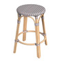 "9371469" Company Tobias Rattan Round 24" Counter Stool, Pink