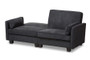 "R9003-Dark Gray-SF" Baxton Studio Felicity Modern And Contemporary Dark Gray Fabric Upholstered Sleeper Sofa