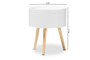 "SR1703018-White-ET" Baxton Studio Jessen Mid-Century Modern White Wood End Table With Removable Top
