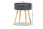 "SR1703019-Dark Grey-ET" Baxton Studio Jessen Mid-Century Modern Gray 1-Drawer Wood End Table