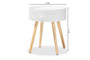 "SR1703019-White-ET" Baxton Studio Jessen Mid-Century Modern White 1-Drawer Wood End Table