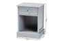 "SR161050-Light Grey-ET" Baxton Studio Chase Modern Transitional Light Grey Finished 1-Drawer Wood End Table