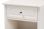 "SR161050-White-ET" Baxton Studio Chase Modern Transitional White Finished 1-Drawer Wood End Table