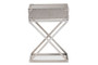 "JY1955-ET" Baxton Studio William Modern French Industrial Silver Metal 1-Drawer End Table