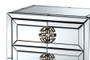 "RXF-2222-ET" Baxton Studio Laken Contemporary Glam And Luxe Mirrored And Antique Bronze Finished 3-Drawer End Table