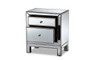 "RXF-2393-ET" Baxton Studio Fadri Contemporary Glam And Luxe Mirrored 2-Drawer End Table
