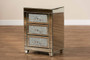 "RXF-2439-ET" Baxton Studio Ralston Contemporary Glam And Luxe Mirrored 3-Drawer End Table