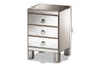 "RXF-8645-ET" Baxton Studio Ewan Contemporary Glam And Luxe Mirrored 3-Drawer End Table