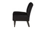 "RAC515FB-Black Velvet/Black-CC" Baxton Studio Harmon Modern And Contemporary Transitional Black Velvet Fabric Upholstered And Black Finished Wood Accent Chair