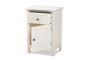 "JY20B083-White-ET" Baxton Studio Lambert Classic And Traditional White Finished Wood 1-Drawer End Table