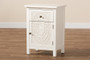 "JY20B083-White-ET" Baxton Studio Lambert Classic And Traditional White Finished Wood 1-Drawer End Table