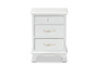 "FZC180882-White Wooden-ET" Baxton Studio Layton Classic And Traditional White Finished Wood 3-Drawer End Table