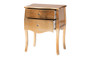 "JY15B054-Gold-ET" Baxton Studio Patrice Classic And Traditional Gold Finished Wood 2-Drawer End Table