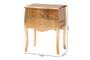 "JY15B054-Gold-ET" Baxton Studio Patrice Classic And Traditional Gold Finished Wood 2-Drawer End Table