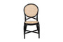 "Ayana-Rattan-DC" Bali & Pari Ayana Mid-Century Modern Two-Tone Black And Natural Brown Rattan Dining Chair