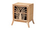 "WS025-Rattan-NS" Bali & Pari Danna Modern Bohemian Natural Brown Rattan Nightstand