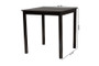 "RH7070T-Dark Brown-PT" Baxton Studio Lenoir Modern Espresso Brown Finished Wood Counter Height Pub Table