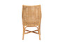 "Bella-Rattan-DC" Bali & Pari Bella Modern Bohemian Natural Brown Rattan Dining Chair