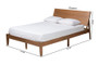 "SW8522-Walnut-M17-King" Baxton Studio Eileen Mid-Century Transitional Walnut Brown Finished Wood King Size Platform Bed
