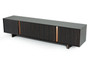 Modrest Chadwick Modern Ebony & Rosegold Tv Stand VGHB297F-EBN