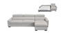 Estro Salotti Sacha Modern Light Grey Leather Reversible Sofa Bed Sectional W/ Storage VGNTSACHA-E3018