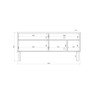 Windsor 53.54 Modern Tv Stand With Media Shelves And Solid Wood Legs In Grey And Nature "3LC3"