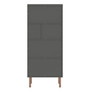 Windsor Modern Display Bookcase Cabinet With 5 Shelves In Grey And Nature "2LC3"