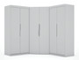 Mulberry 3.0 Sectional Modern Wardrobe Corner Closet With 4 Drawers - Set Of 3 In White "119GMC1"