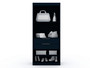 Mulberry Open 3 Sectional Modern Wardrobe Corner Closet With 4 Drawers - Set Of 3 In Tatiana Midnight Blue "111GMC4"