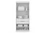 Mulberry Open 3 Sectional Modern Wardrobe Corner Closet With 4 Drawers - Set Of 3 In White "111GMC1"