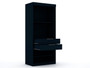 Mulberry 3.0 Sectional Modern Corner Wardrobe Closet With 2 Drawers - Set Of 2 In Tatiana Midnight Blue "117GMC4"